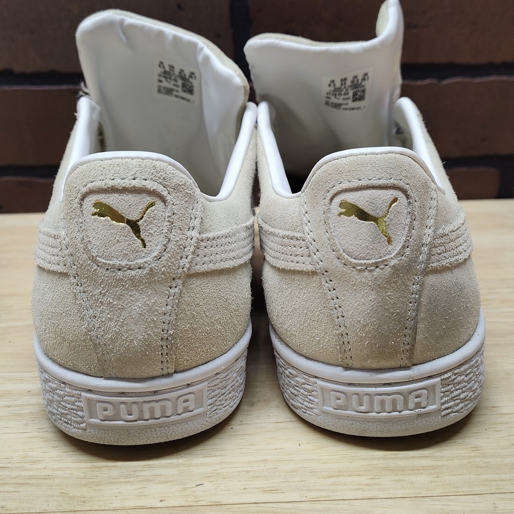 Puma Suede Classic XXI tan Puma White Lace Up Sneakers Men's Size 10.5 - Picture 6 of 16